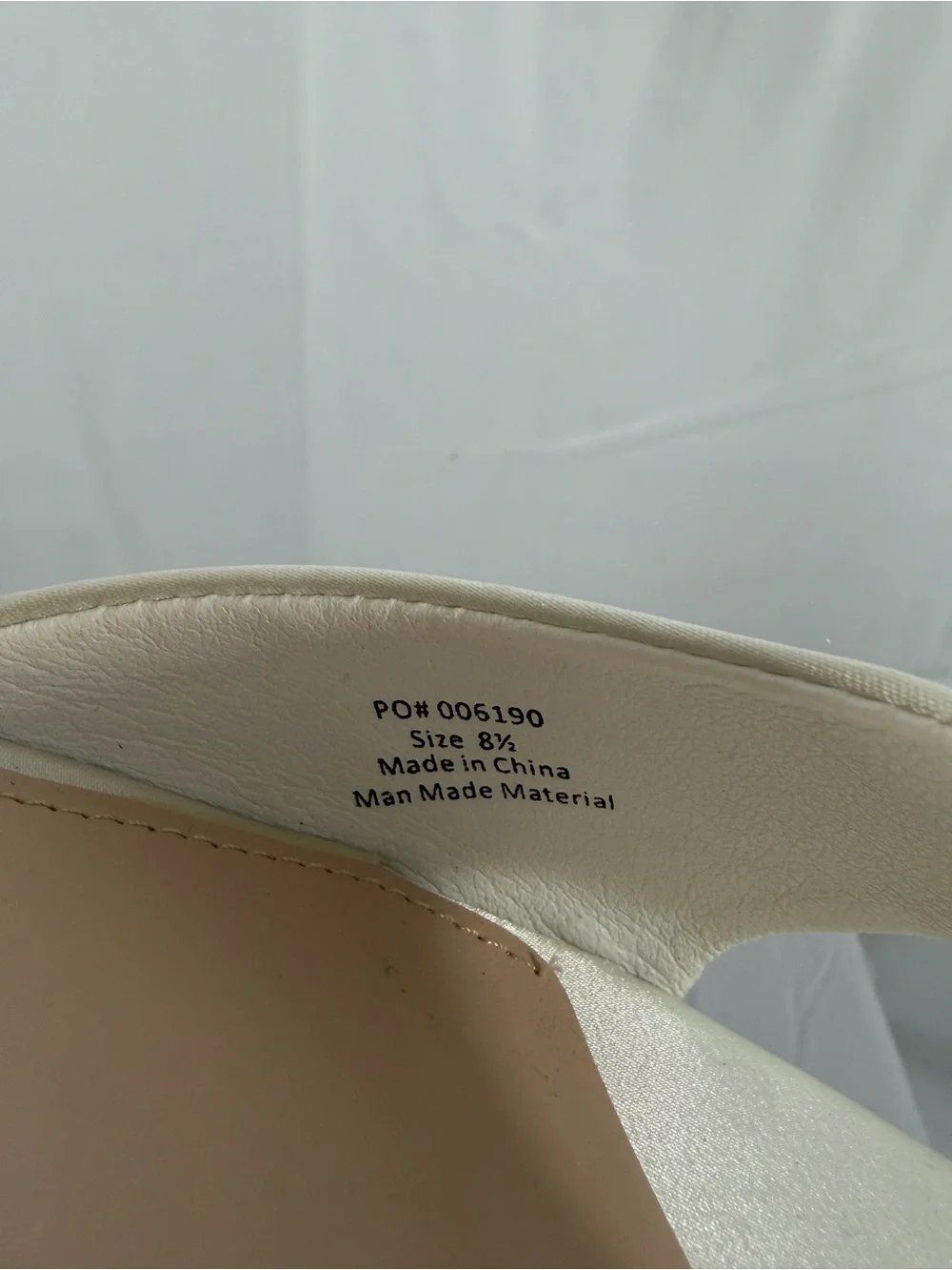 NWT Journee Women’s Size 8.5 Ivory Satin Open-Toe Bedazzled Wedge Sandals